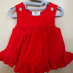 Vintage Tiny Tots Vibrant Red Kids Dress with Ruffles